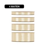 Satijn Lint Ivoor - 50m - / Double Satin Classic - Afbeelding 2