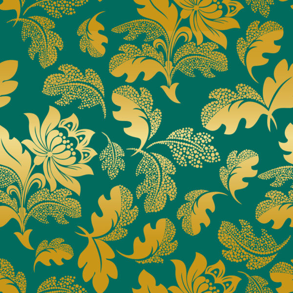 Inpakpapier – Botanisch Groen/Oranje – Cadeaupapier – 2 x 0,7 m