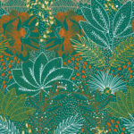 Inpakpapier – Botanisch Groen/Oranje – Cadeaupapier – 2 x 0,7 m - Afbeelding 4