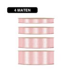 Satijn Lint Licht roze - 50m - / Double Satin Classic - Afbeelding 2