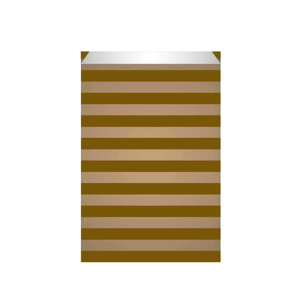 cadeauzakjes Mini-art Cadeauzakjes (M) - Streep - Bruin - 12+4.5x20 cm - 250 stuks - Afbeelding 1