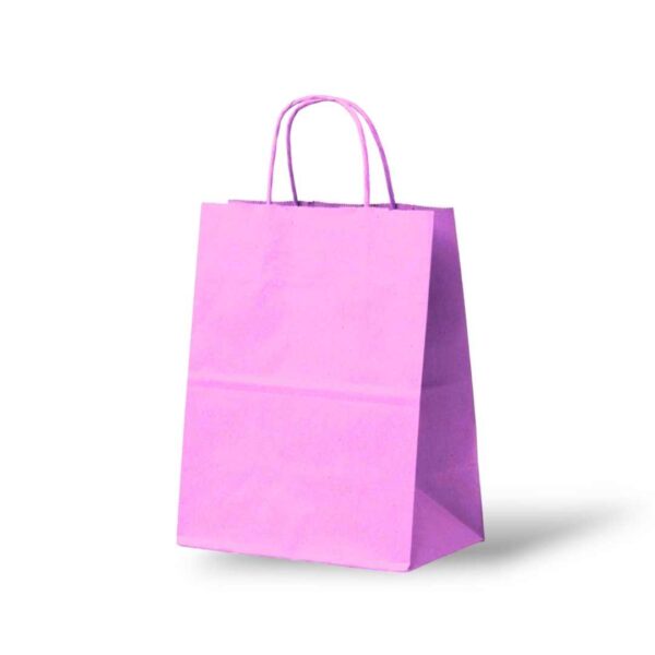 Papieren Tas (M) – Licht roze – 50 Stuks