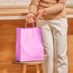 Papieren Tas (M) – Licht roze – 50 Stuks - Afbeelding 2