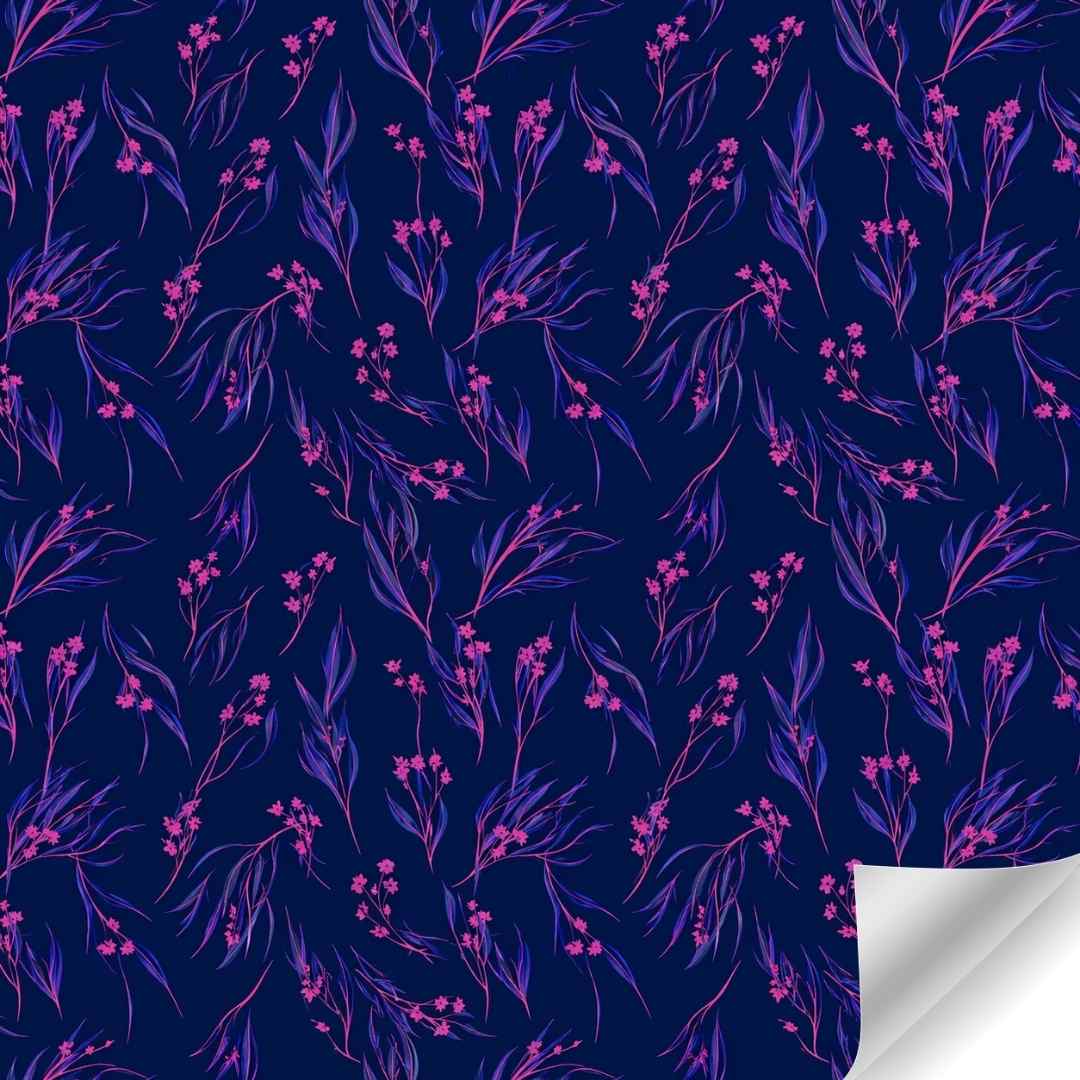 Papierrol – Bloemen roze – 50 cm x 100 meter