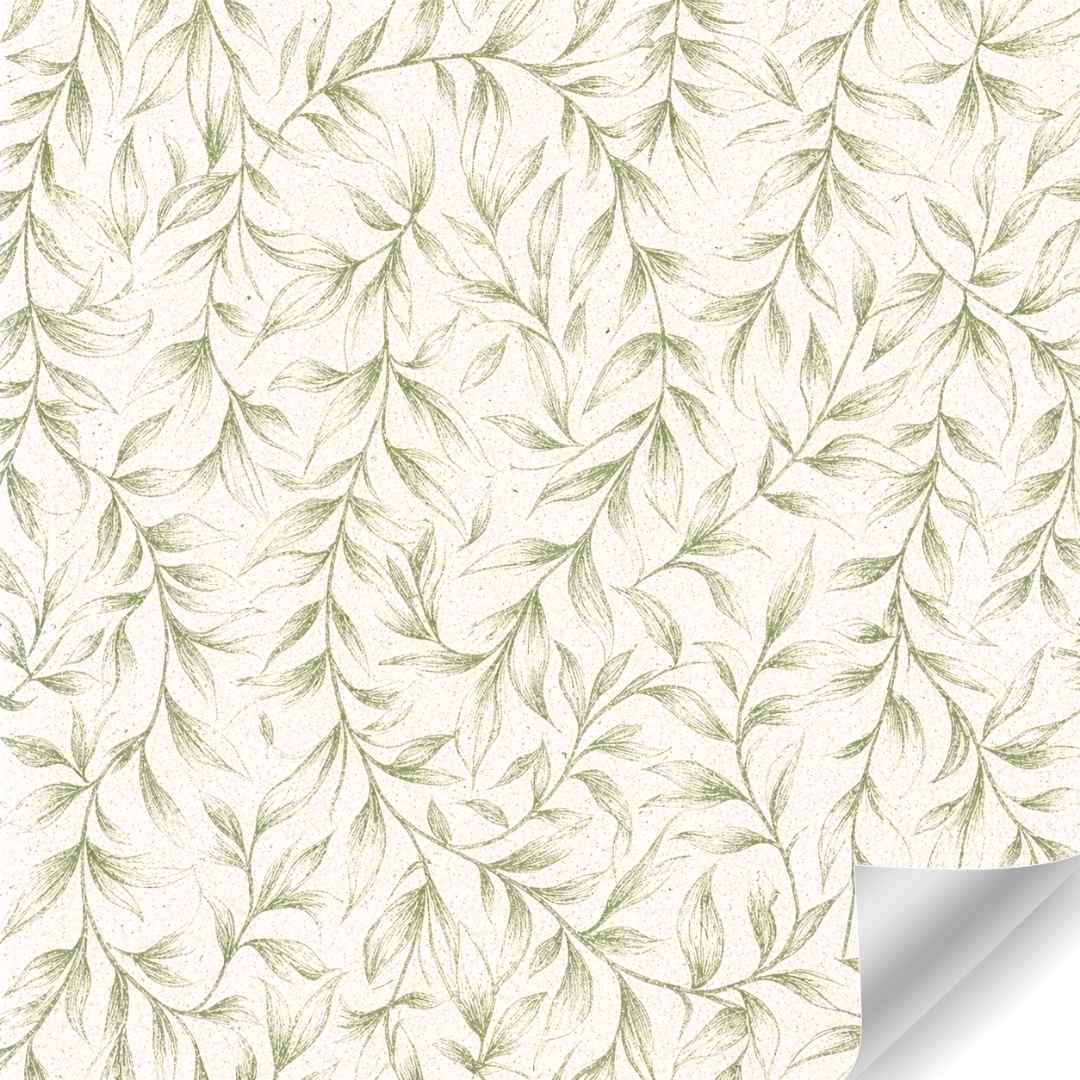 Papierrol – Saliebladeren Graspapier – 50 cm x 100 meter