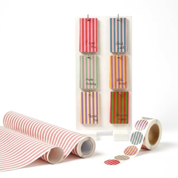 Stripes Deal - (Display 120 Kaartjes + 250 Stickers + Papier 50cm x 100m)