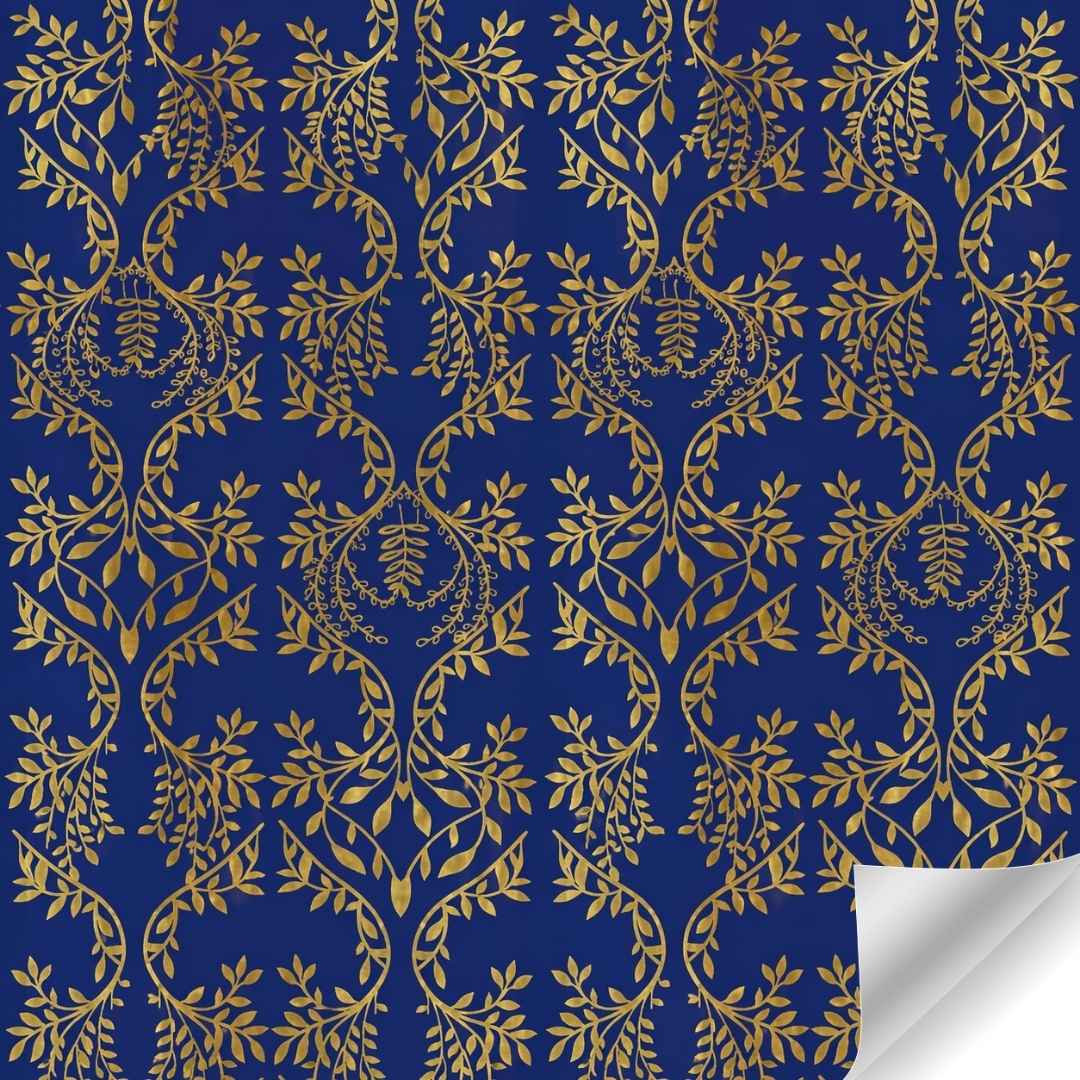 Papierrol – Botanisch Blauw – 50 cm x 100 meter