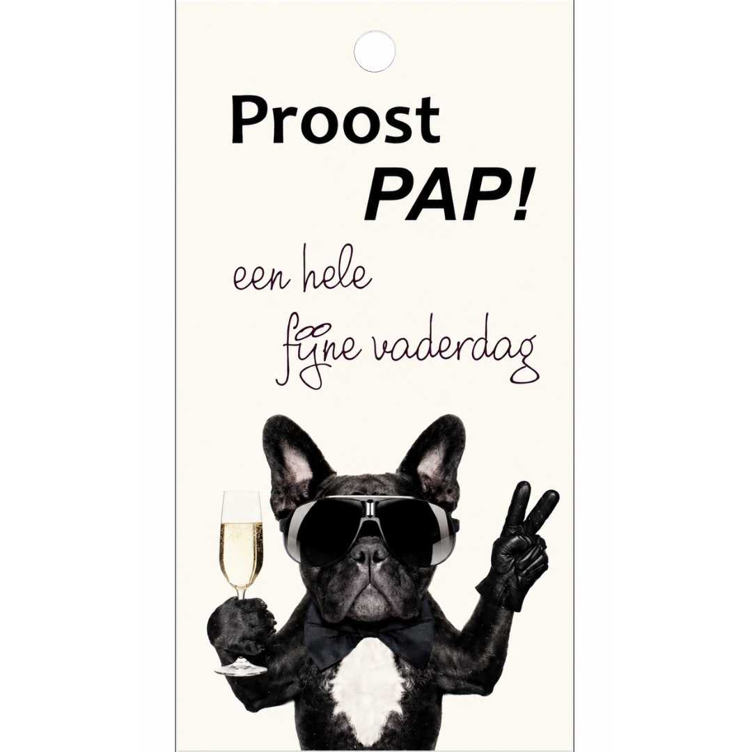 Cadeaukaartje - "Proost PAP! een hele fijne vaderdag" - 20 Stuks