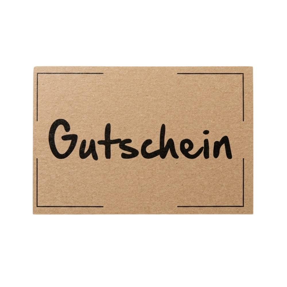 Cadeaubon Kraft – "Gutschein" – 25 Stuks
