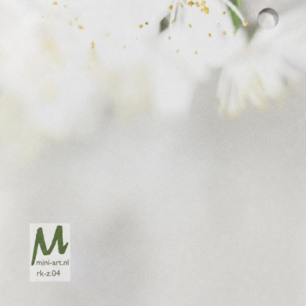 Rouwkaart – Witte en groene  bloemen – 20 Stuks
