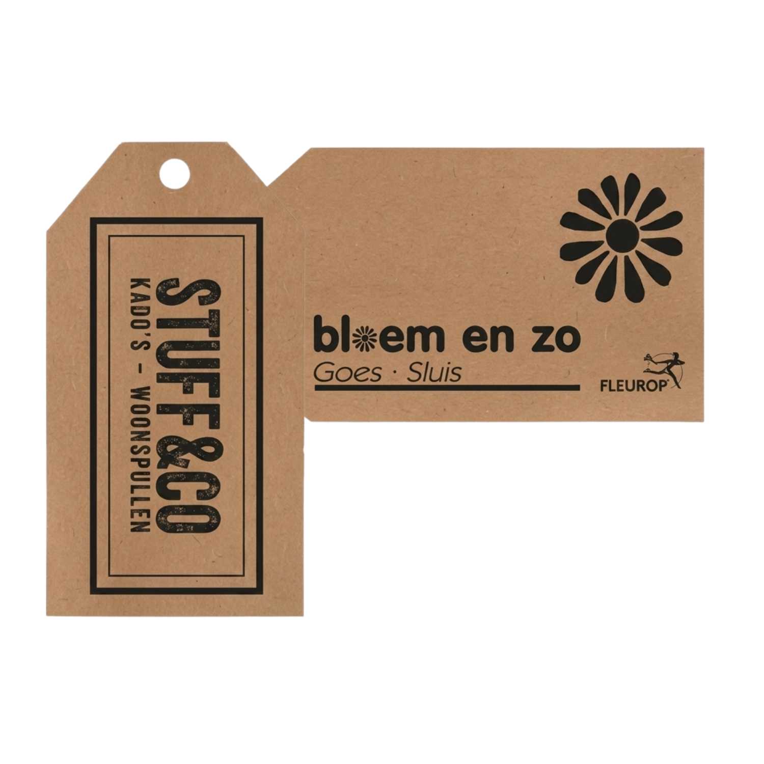 Gedrukte labels voorbeeld