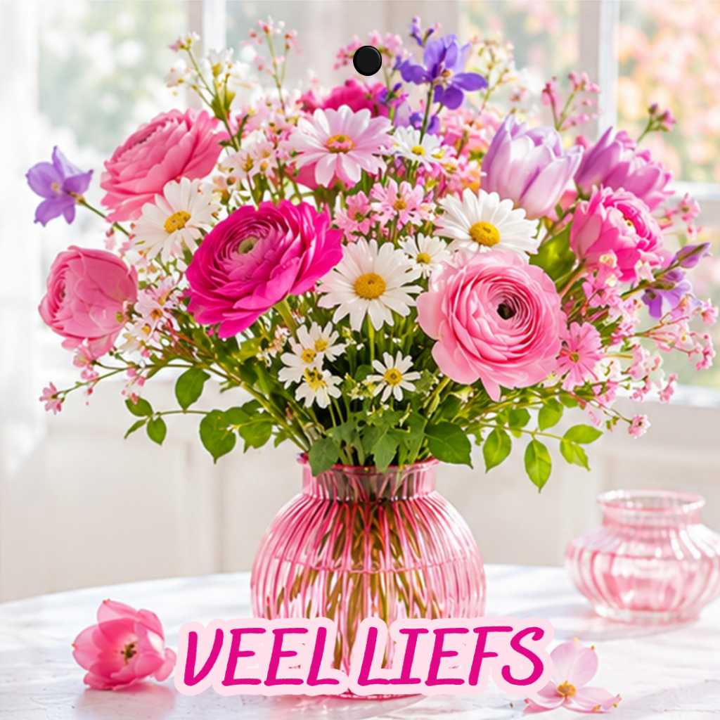 Cadeaukaartje - "Veel liefs" - 20 Stuks