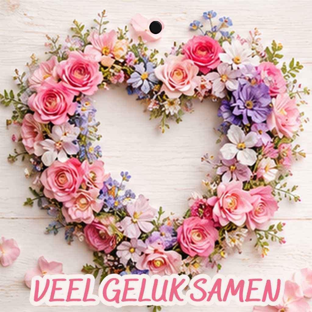 Cadeaukaartje - "Veel geluk samen" - 20 Stuks