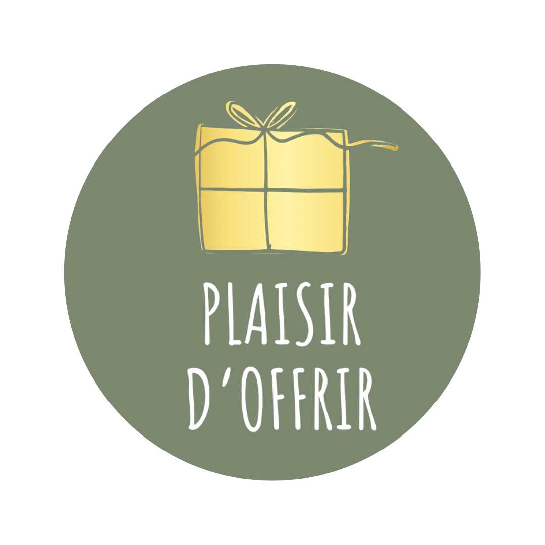 Etiketten – Plaisir d’offrir – Olijf Groen – 250 Stuks
