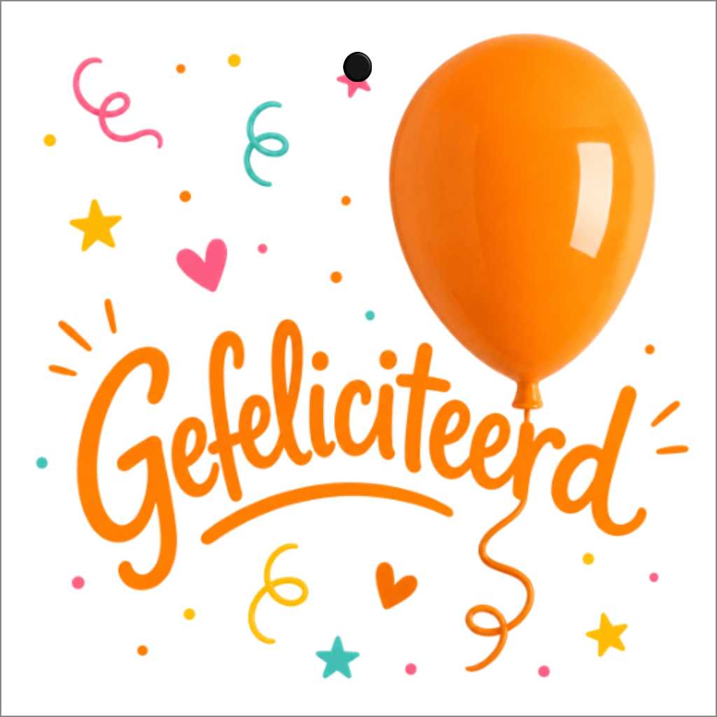 Cadeaukaartje - "Gefeliciteerd" - 20 Stuks