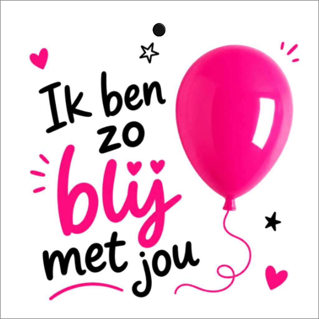 Cadeaukaartje - "Ik ben zo blij met jou" - 20 Stuks