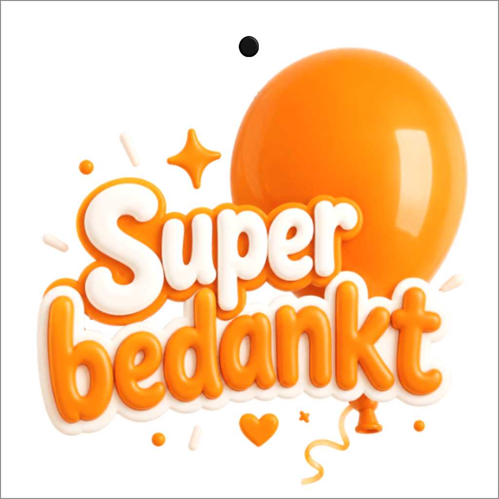 Cadeaukaartje - "Super bedankt" - 20 Stuks