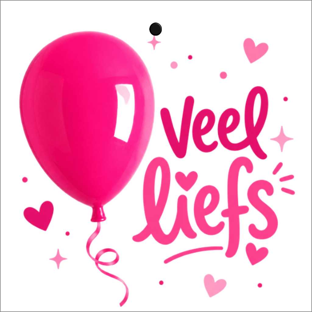 Cadeaukaartje - "Veel liefs" - 20 Stuks