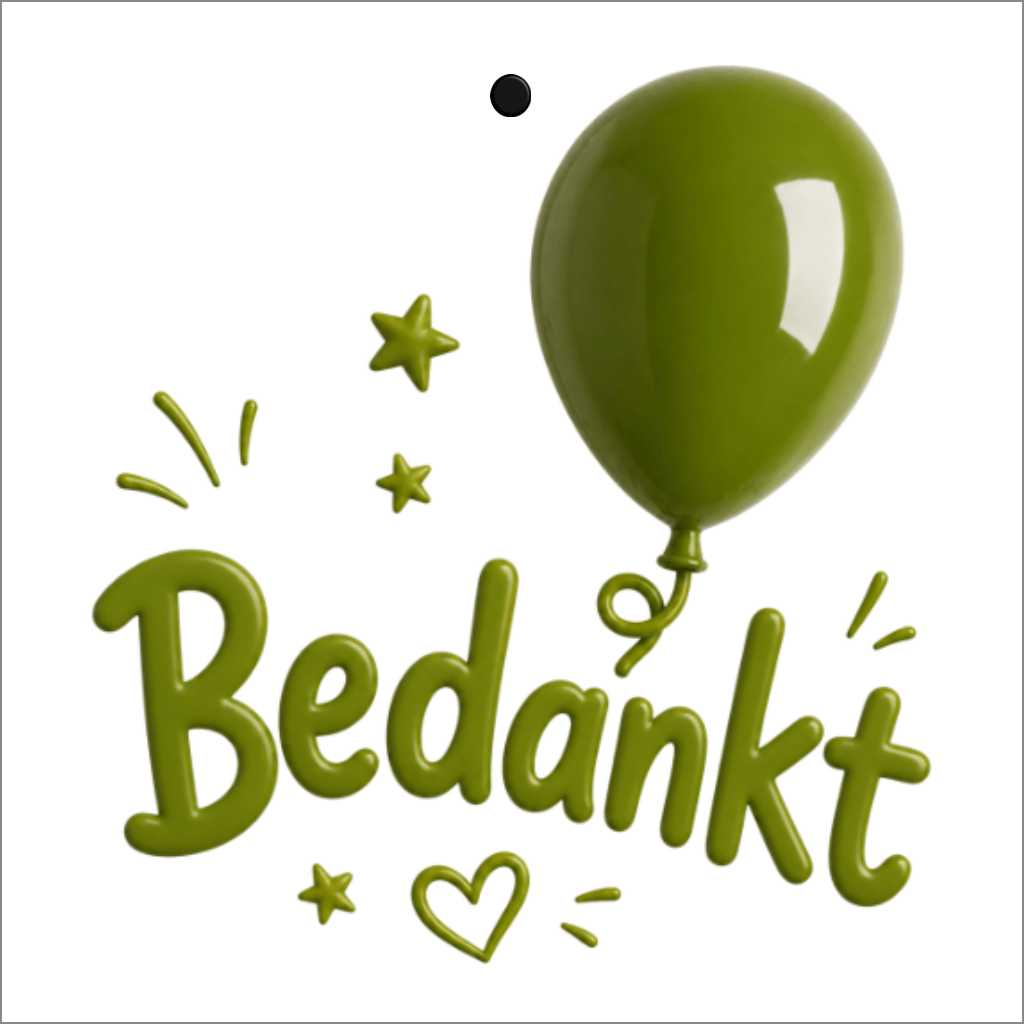 Cadeaukaartje - "Bedankt" - 20 Stuks