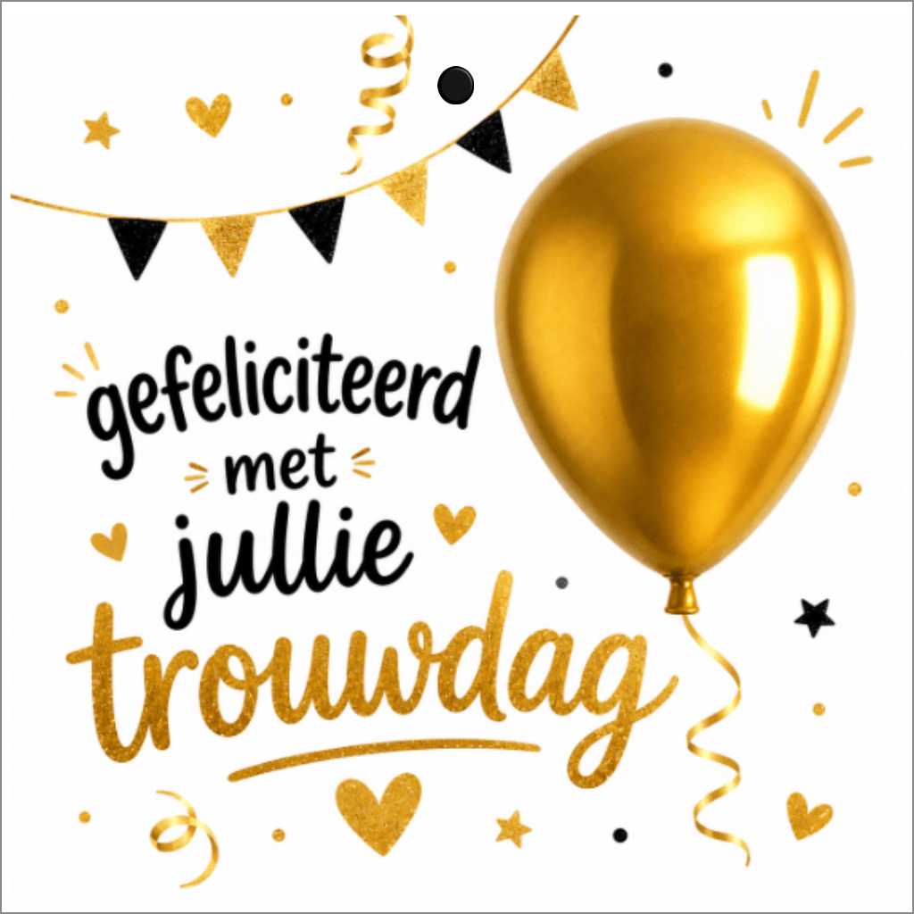 Cadeaukaartje - "Gefeliciteerd met julie trouwdag" - 20 Stuks