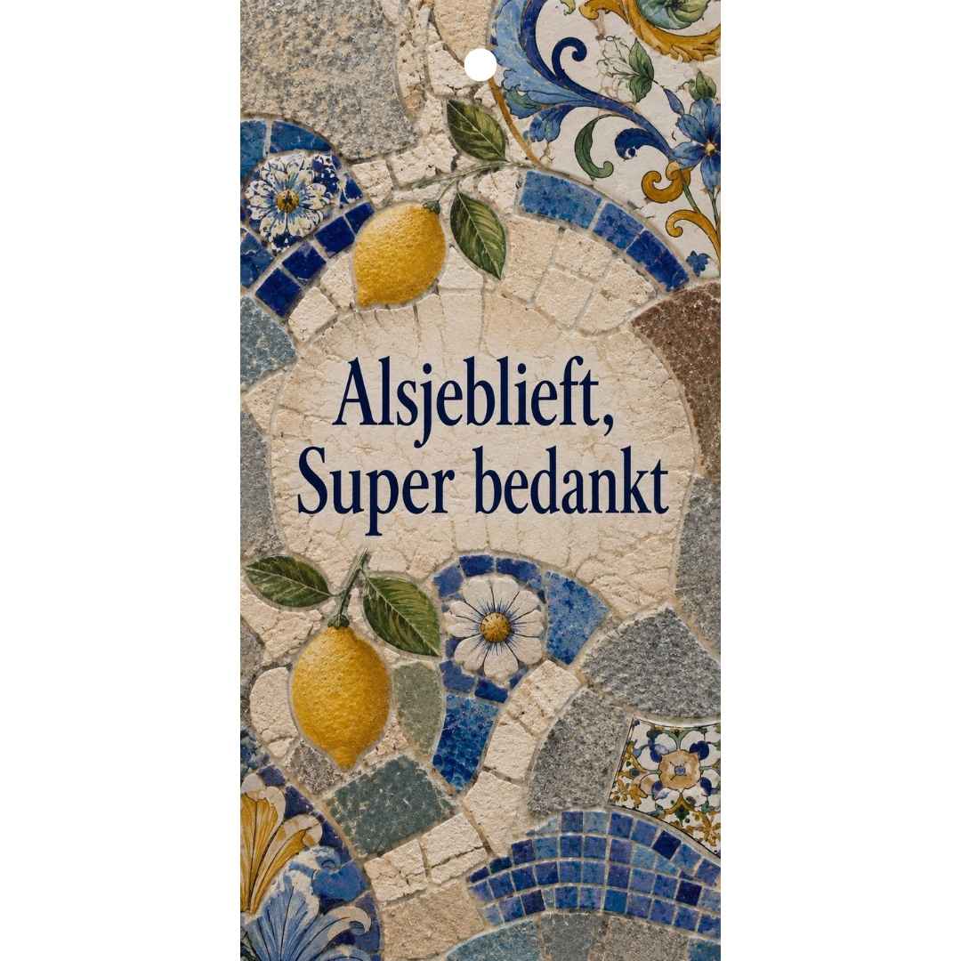 Cadeaukaartje - "Alsjeblieft, Super bedankt" - 20 Stuks