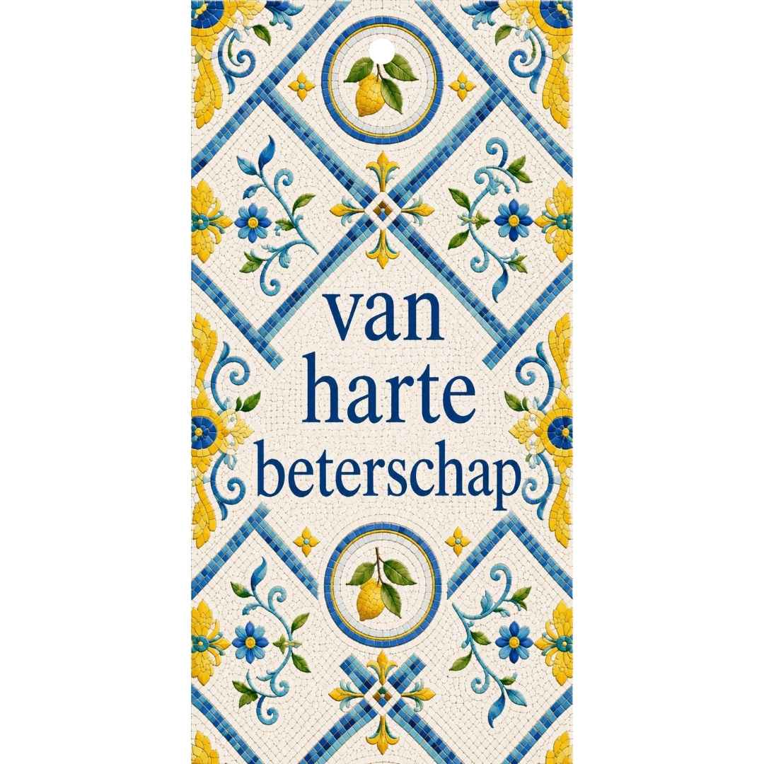 Cadeaukaartje - "Van harte beterschap" - 20 Stuks