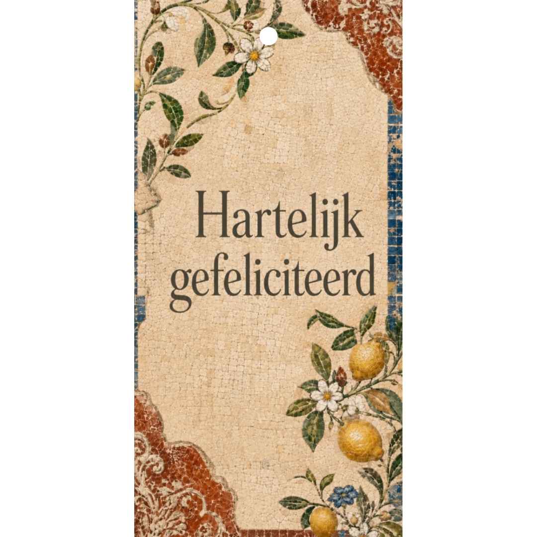 Cadeaukaartje - "Hartelijk gefeliciteerd" - 20 Stuks