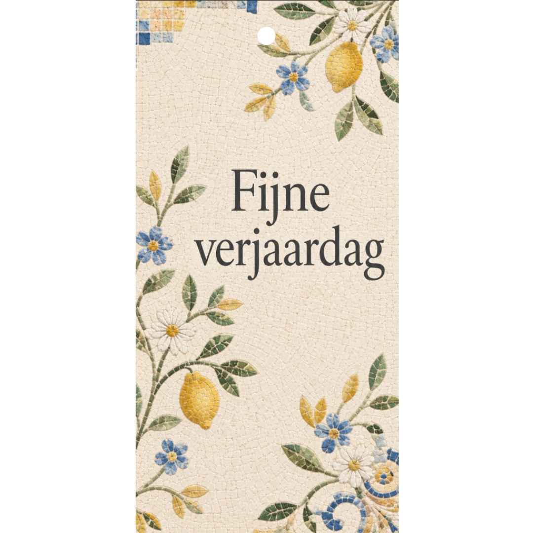 Cadeaukaartje - "Fijne Verjaardag" - 20 Stuks