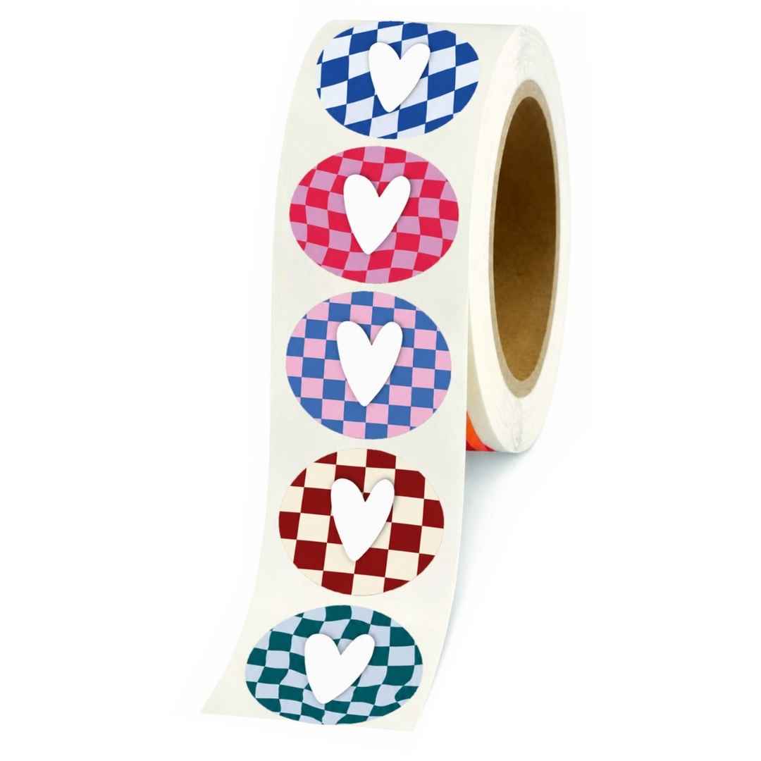 Etiketten - Gingham Love - Mix - 250 Stuks