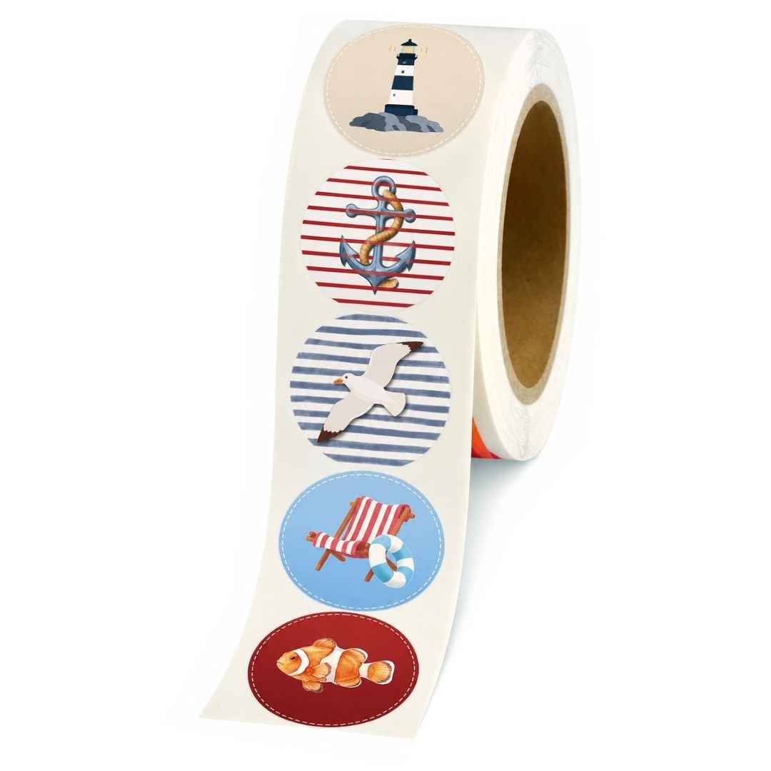 Etiketten - Seaside - Mix - 250 Stuks