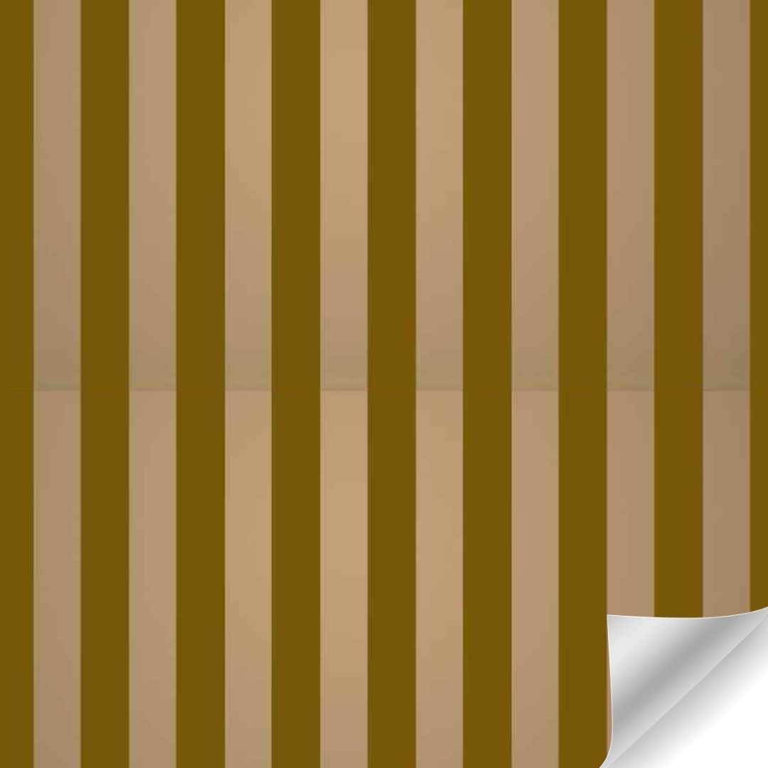 Papierrol - Strepen (Bruin) - 50cm x 100 meter