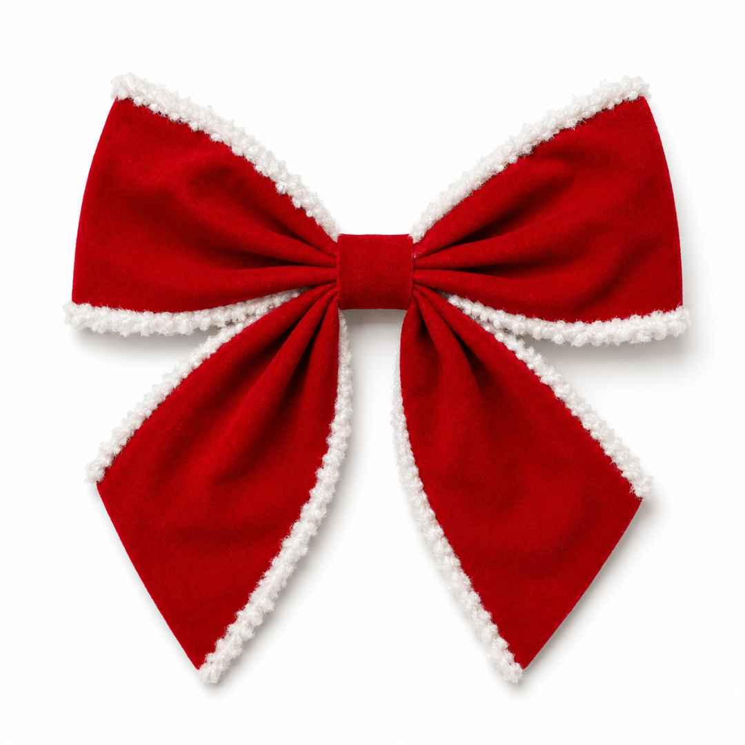 Velvet strik – Rood – 20 x 15 cm – 2 stuks
