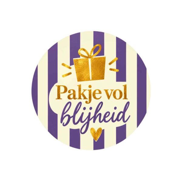 Etiketten – Pakje vol "Blijheid" - Crème – 250 Stuks