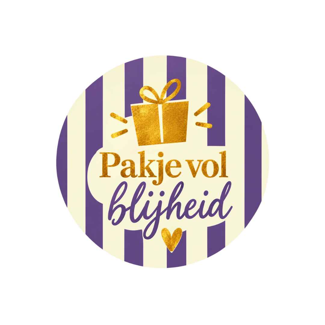 Etiketten – Pakje vol "Blijheid" - Crème – 250 Stuks