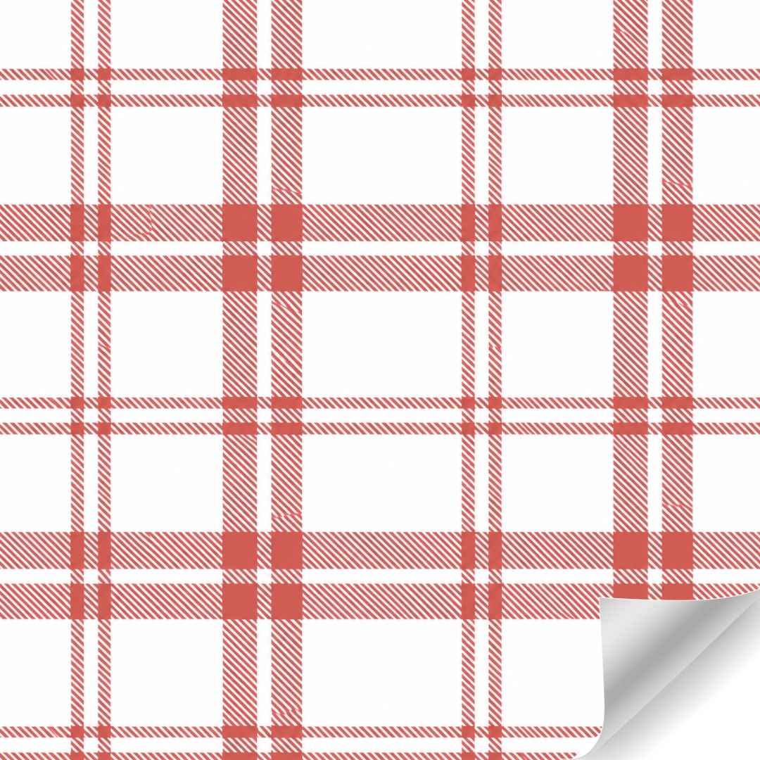 Papierrol – Ruit Rood – 50 cm x 100 meter